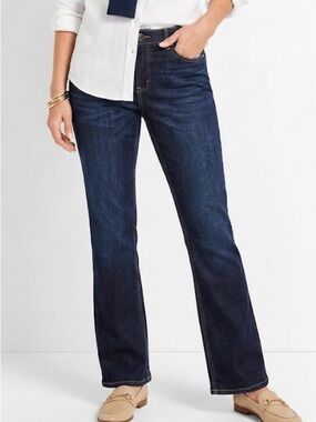 Talbots Flawless 5 Pocket Bootcut Jeans Dark Wash 12
